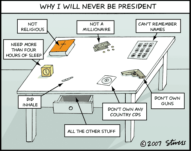 Why I Will Never Be President